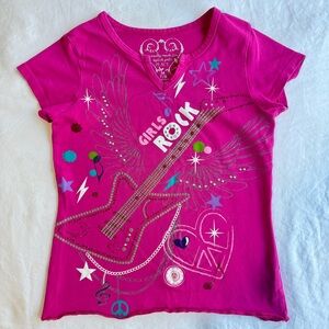 Children's Place Sz 7-8 Girls Rock T-shirt